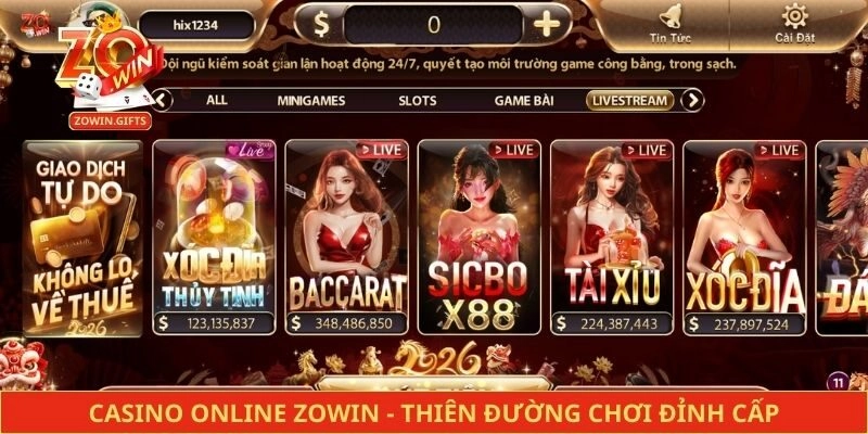 Casino online Zowin - Thiên đường chơi đỉnh cấp
